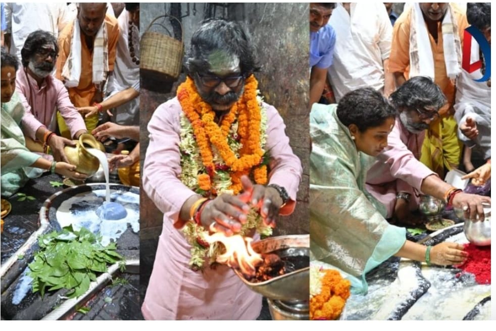 मुख्यमंत्री हेमंत सोरेन ने देवघर की बाबा बैजनाथ की पूजा-अर्चना, मेले को लेकर दिए निर्देश