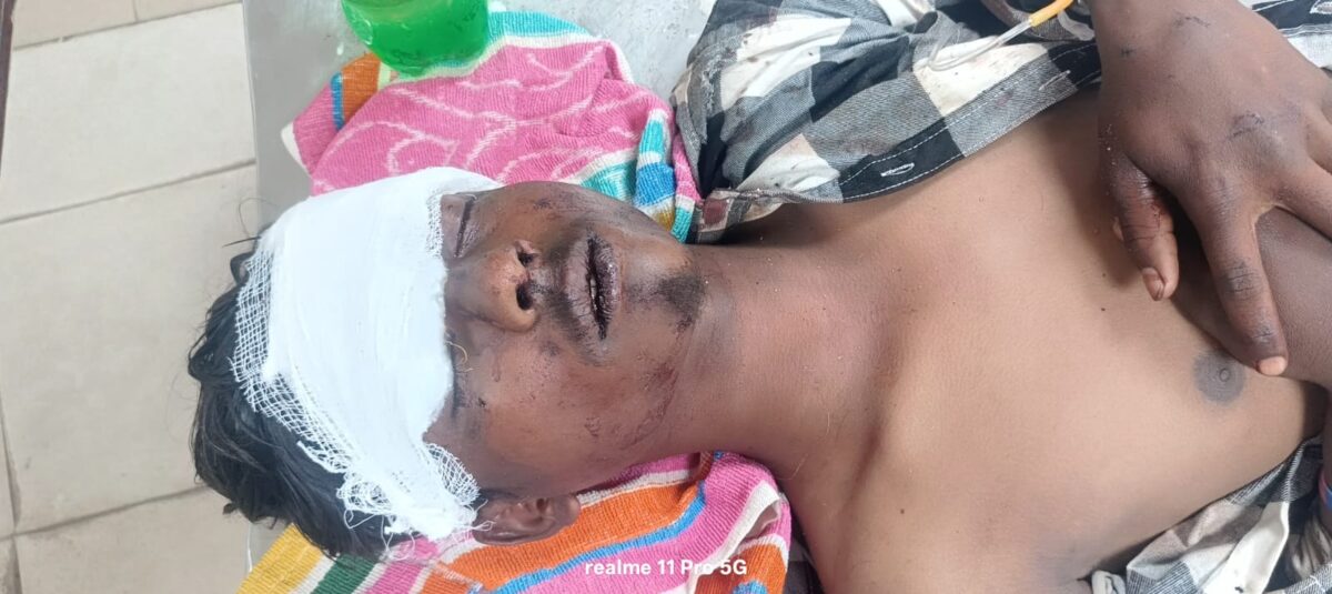 ट्रैक्टर के धक्के से किराना दुकान संचालक घायल,हालत गंभीर।