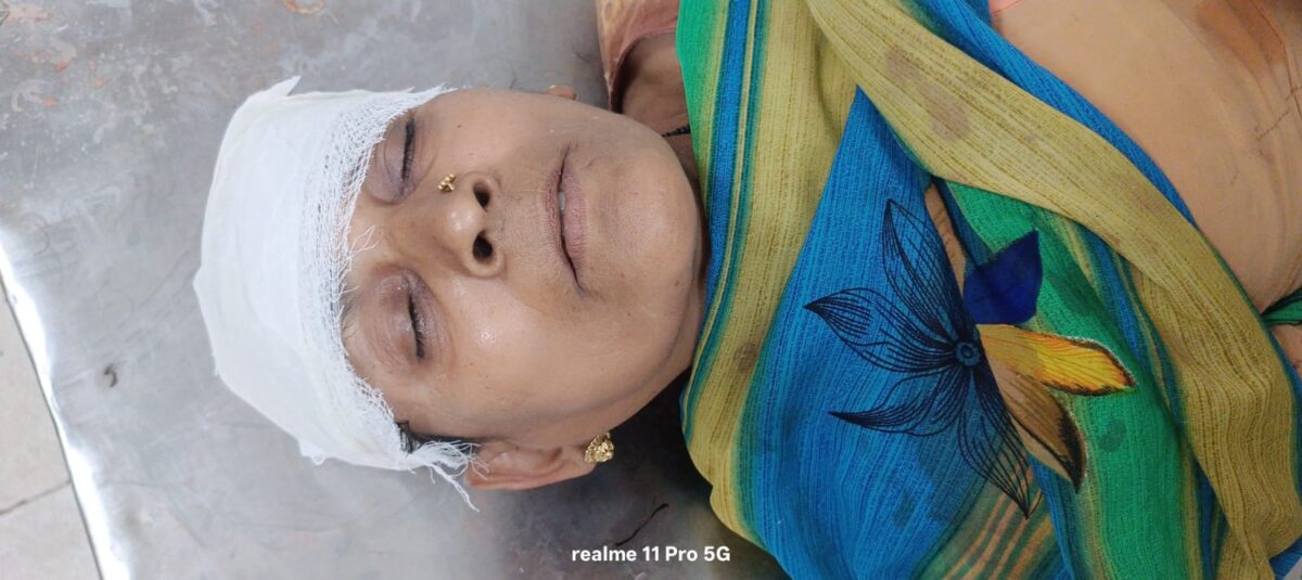जमीन विवाद में ग्रामीण ने महिला को टांगी से मारकर किया घायल