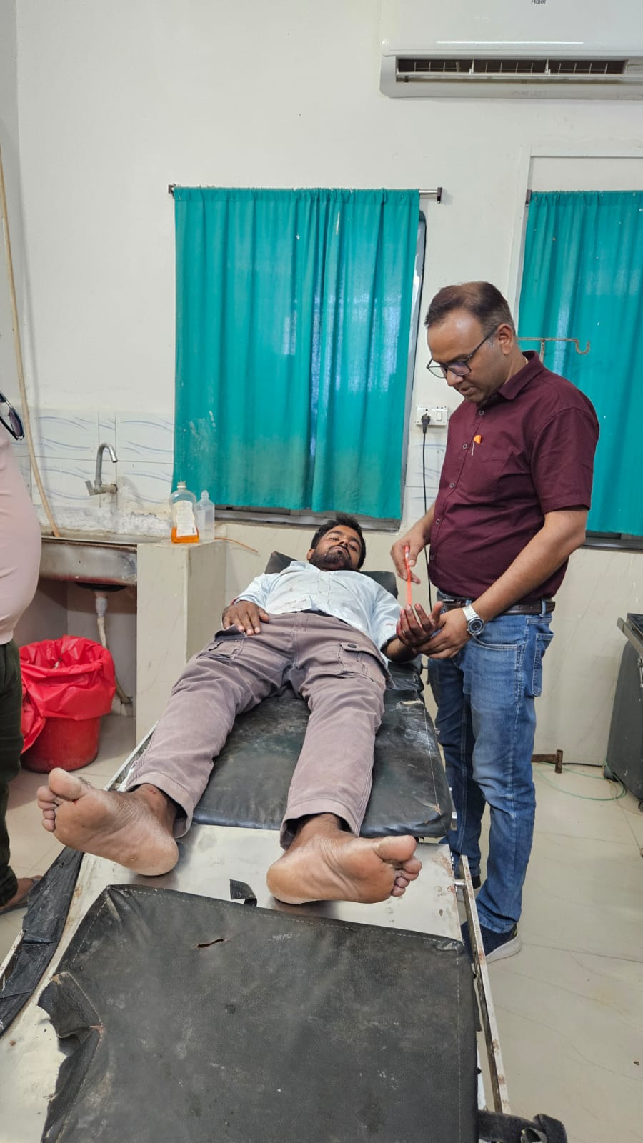 भवनाथपुर में दो बाइकों की टक्कर, अरसली निवासी युवक गंभीर रूप से घायल