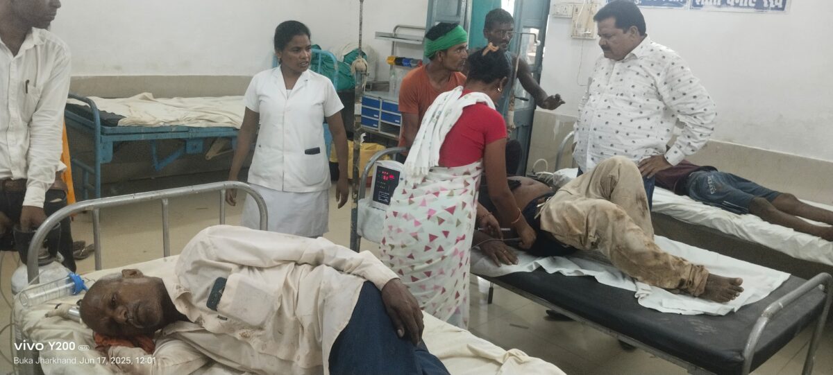 बारिश के दौरान झोपड़ी गिरने से चार लोग घायल, सीएचसी में भर्ती