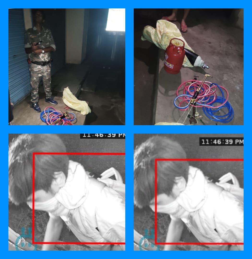 ग्रामीण बैंक में चोरी होने से पहले पहुंची पुलिस,कटर मशीन छोड़कर चोर हुए फरार