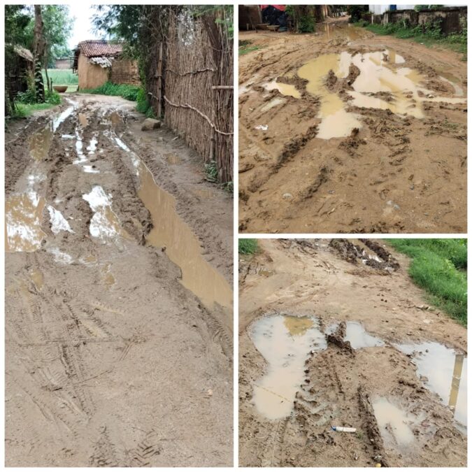 बारिश में जानलेवा बनी चंद्रपुरा-भीलमा-पतीला सड़क, 20 गांवों की जनता भगवान भरोसे