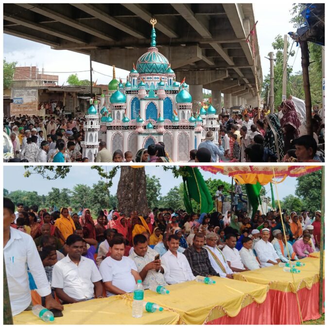 मेराल प्रखंड में मोहर्रम का जुलूस शांतिपूर्ण ढंग से संपन्न