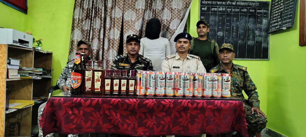 मोहम्मदगंज पुलिस ने चोरी की शराब के साथ युवक को किया गिरफ्तार,भेजा जेल