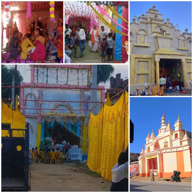 मझिआंव और बरडीहा प्रखंड में दुर्गापूजा की धूम