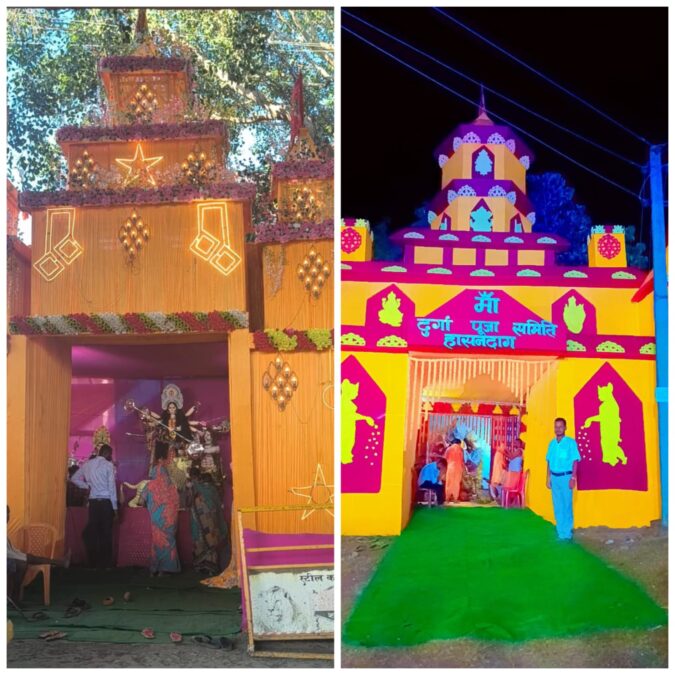 मेराल में नवरात्र के अष्टमी पर श्रद्धालुओं की भीड़, पूजा-अर्चना जारी