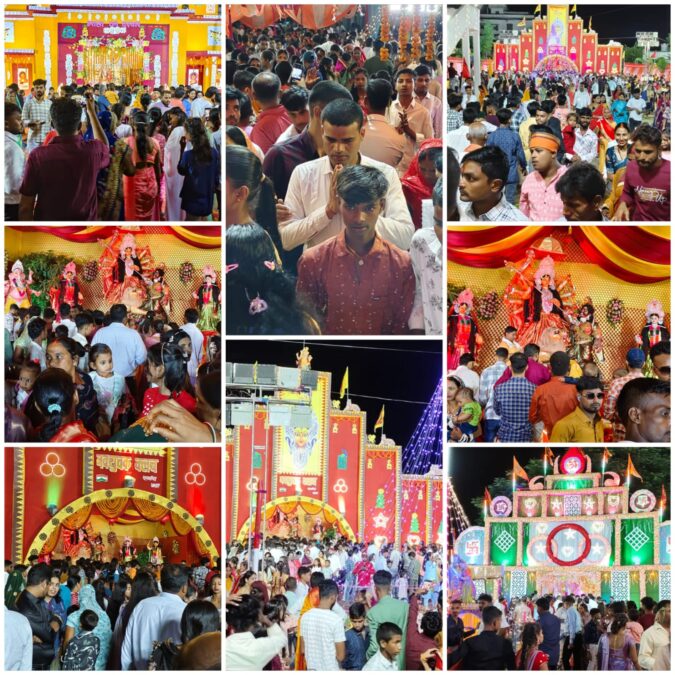 बंशीधर नगर: परंपरागत उल्लास और भाईचारे के साथ मनाया गया दुर्गापूजा, पंडालों की रही धूम