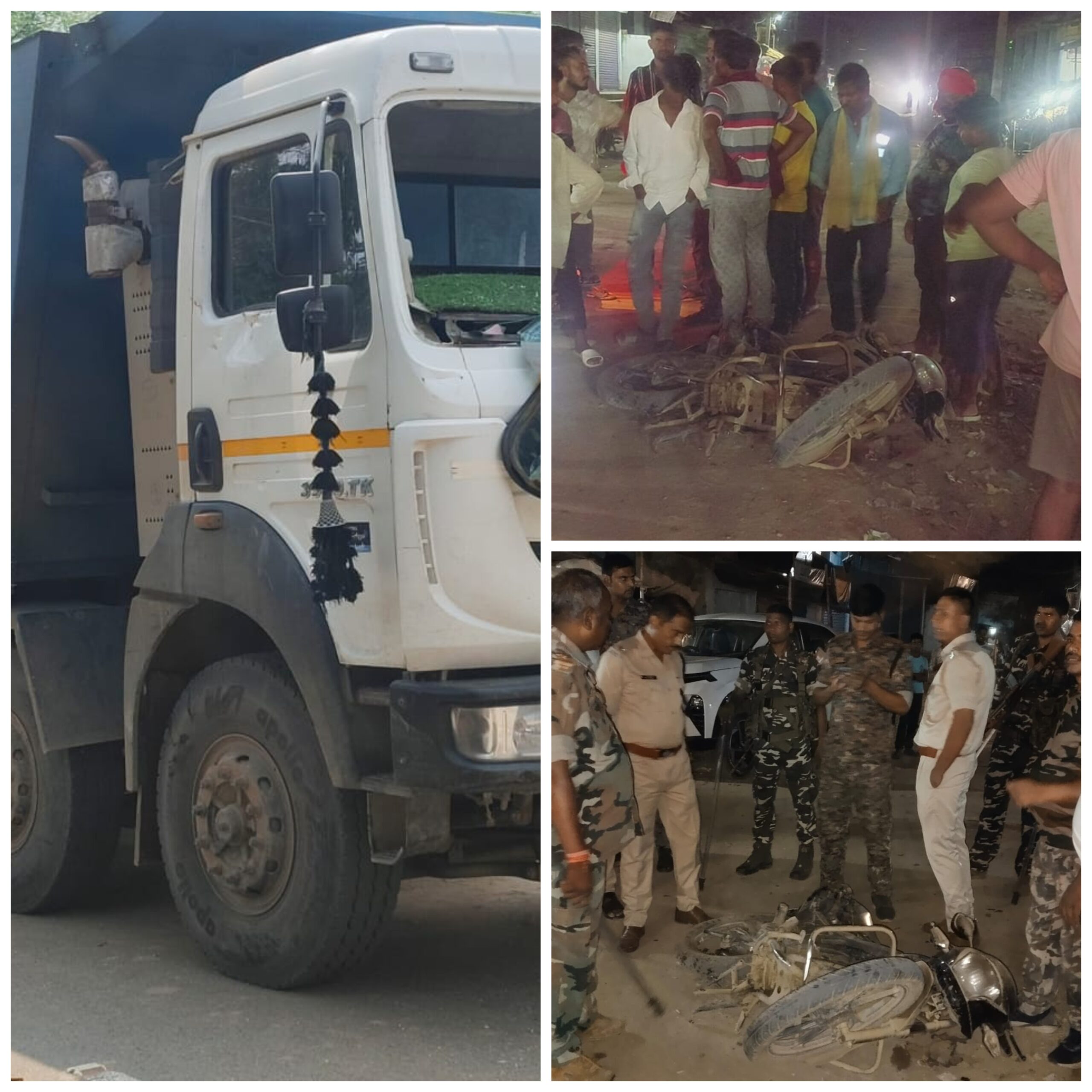 कांडी बाजार में हाईवा की चपेट में आई बाइक, चालक पर भीड़ का हमला, 100 अज्ञात पर प्राथमिकी दर्ज