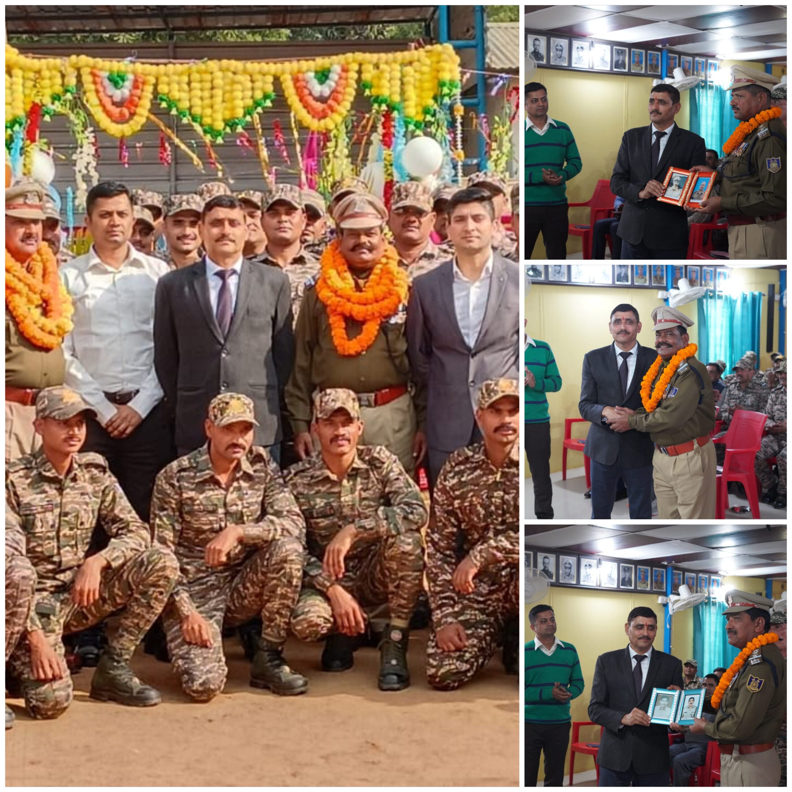 सीआरपीएफ 172 बटालियन कैंप गढ़वा में सेवानिवृत्त अधिकारियों को दी गई भावभीनी विदाई, साहसिक कार्यों की सराहना