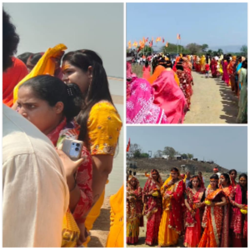दरिदह में धूमधाम से निकली भव्य जलयात्रा, वैदिक मंत्रोच्चार के बीच यज्ञ स्थल पर जल स्थापना