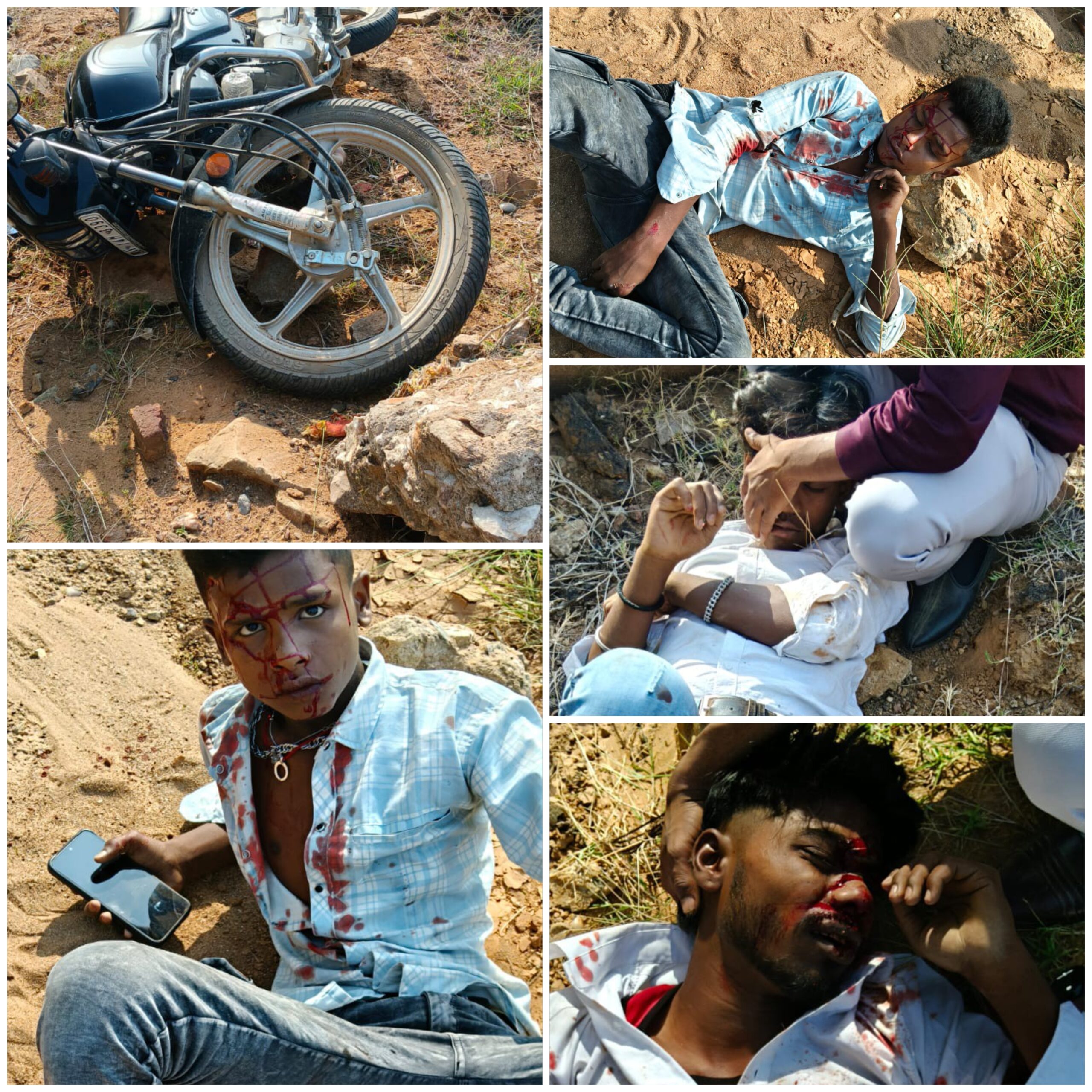 पुलिया के नीचे खाई में गिरी तेज रफ्तार बाइक, चार किशोर गंभीर