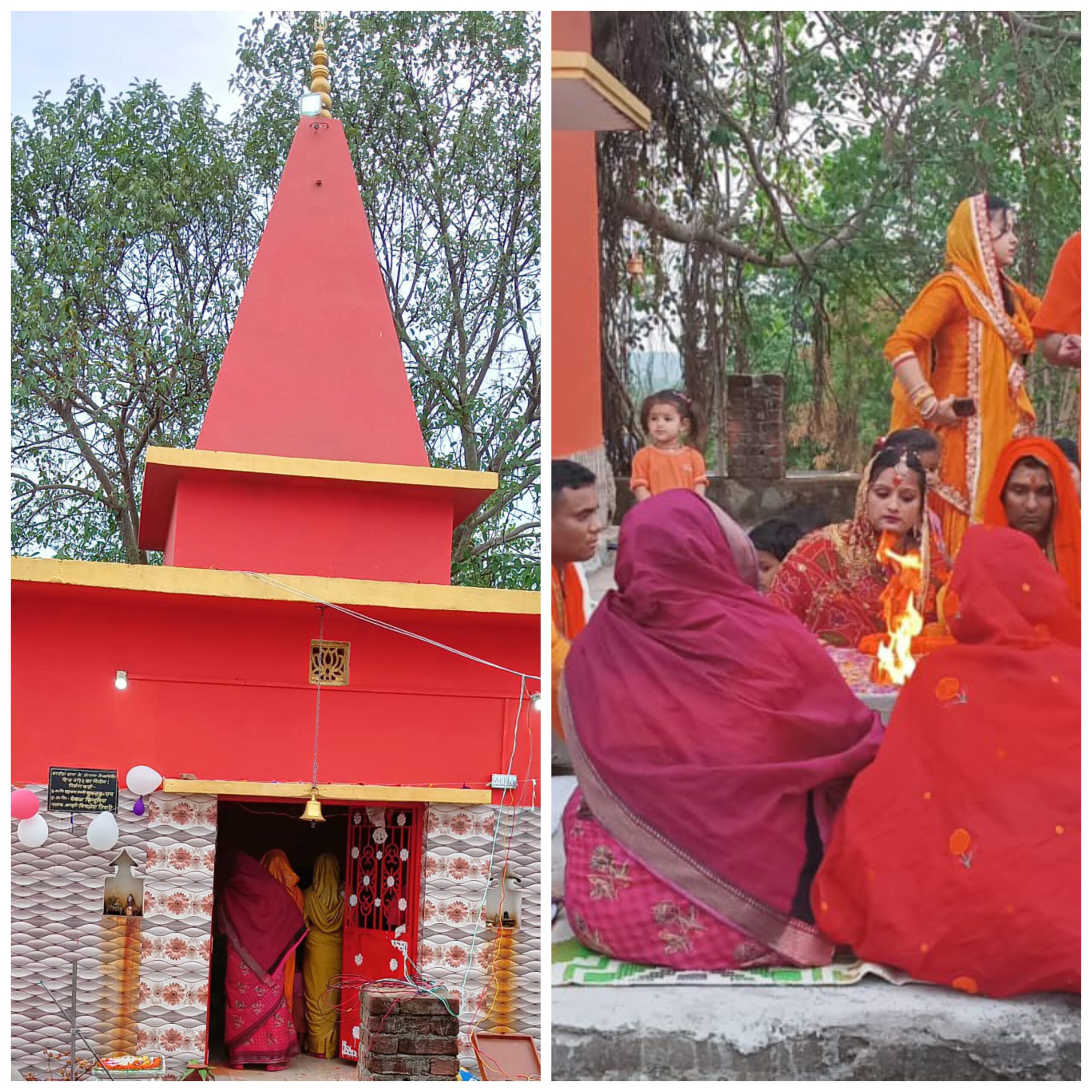 बरडीहा थाना परिसर स्थित शिव मंदिर में शिवलिंग एवं नंदी प्रतिमा की प्राण प्रतिष्ठा संपन्न